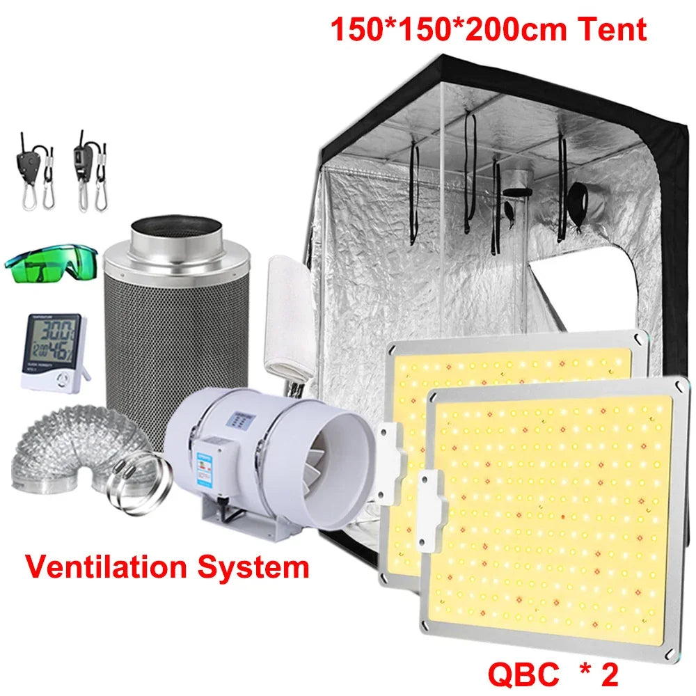 Led Grow Light Grow Box Tent Complete Kit Set 4/5/6'