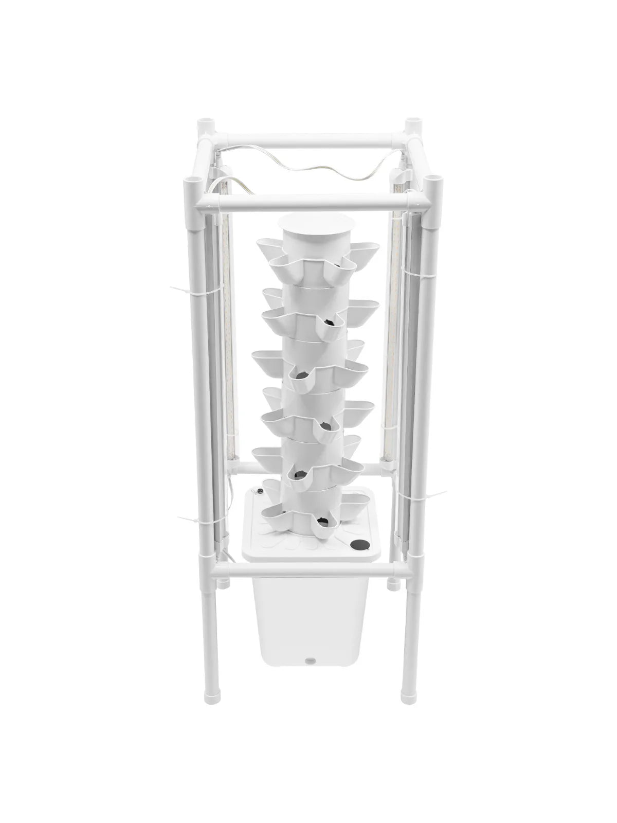 Hydroponic Vertical Growth Kit 30 Planting Sites 4 LED Lamps Water Pumps 10L Water Tanks Carbon Dioxide