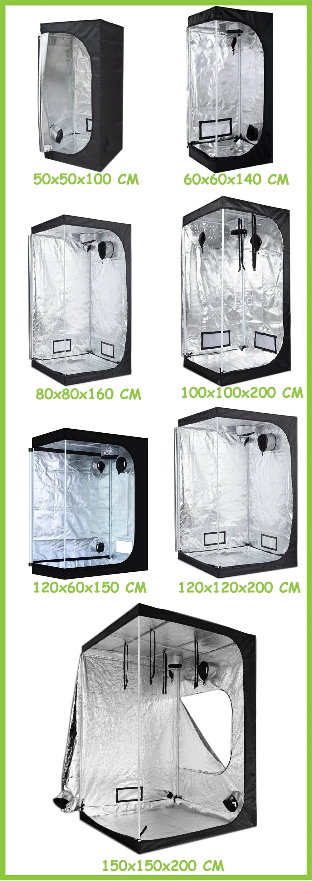 Led Grow Light Grow Box Tent Complete Kit Set 4/5/6'